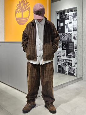 「アイテム（キャップ）」を使った、Toさん（メンズ・175cm）の秋コーディネート