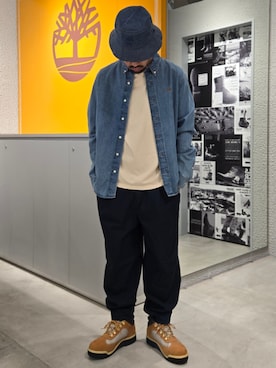 「Timberland（ティンバーランド）のアイテム」を使った、Toさん（メンズ・175cm）の夏コーディネート