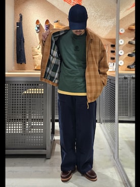 「Timberland（ティンバーランド）の【定番】スリーアイ(3eye) クラシックラグ メンズ（モカシン/デッキシューズ、ブラウン系）」を使った、Toさん（メンズ・175cm）の夏コーディネート