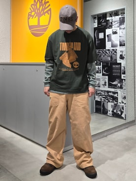 「アイテム（キャップ）」を使った、Toさん（メンズ・175cm）の秋コーディネート
