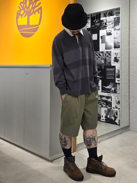 「Timberland（ティンバーランド）のアイテム」を使った、Toさん（メンズ・175cm）の夏コーディネート