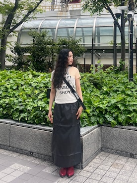 「THE NORTH FACE(ザノースフェイス)の【THE NORTH FACE / ザ ノースフェイス】 GAR WIND SKIRT(スカート、グレー系)」を使った、yuzukiさん(レディース・160cm)の春コーディネート