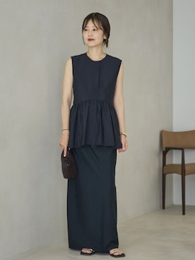 「plage（プラージュ）のアイテム（スカート）」を使った、yoshieさん（レディース・166cm）の夏コーディネート