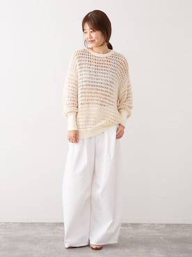 「CALMER（カルメール）のアイテム」を使った、yoshieさん（レディース・166cm）の春コーディネート