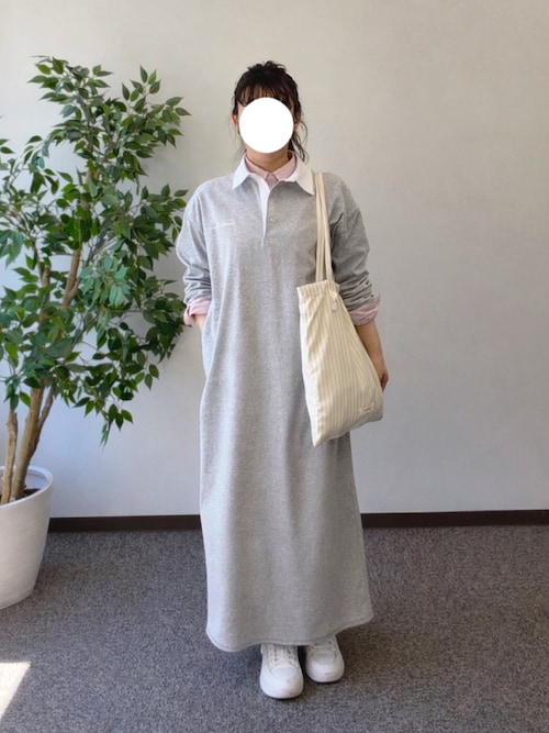 ROSIEE　ロゴ刺繍ポロシャツワンピース