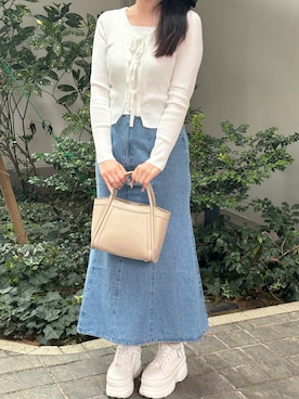 「カフェ巡り」｜レイクタウンアウトレット店さん（レディース・158cm）の春コーディネート