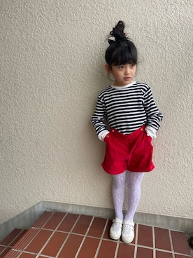 「MAKE YOUR DAY（メイクユアデイ）のアイテム（トップス）」を使った、mareka2019さん（キッズ・110cm）の冬コーディネート