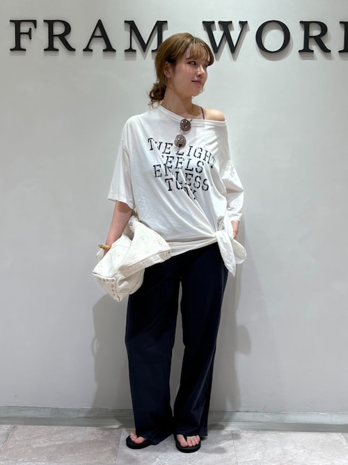 FRAMeWORK（フレームワーク） tシャツ ステンシルロゴBIGT-SHIRT