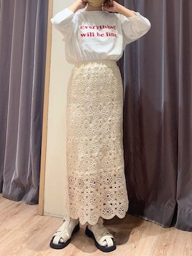 「お出掛けコーデ」｜「アイテム（その他）」を使った、yoriさん（レディース・155cm）の春コーディネート