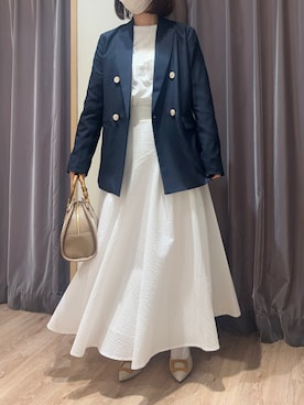 「Te chichi（テチチ）のアイテム（テーラードジャケット）」を使った、yoriさん（レディース・155cm）の春コーディネート