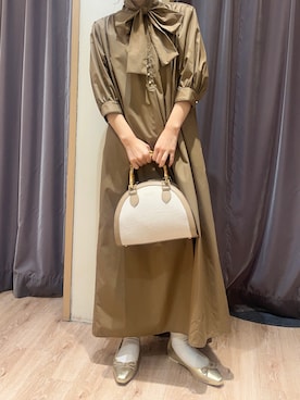 「七分袖ワンピース」｜yoriさん（レディース・155cm）の春コーディネート