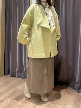 「Te chichi（テチチ）のアイテム（シャツワンピース）」を使った、yoriさん（レディース・155cm）の秋コーディネート