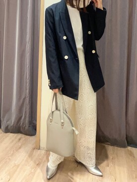 「Te chichi（テチチ）のアイテム（テーラードジャケット）」を使った、yoriさん（レディース・155cm）の春コーディネート