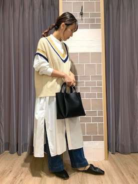 「テチチ(Te chichi)」｜「アイテム（シャツワンピース）」を使った、yoriさん（レディース・155cm）の秋コーディネート