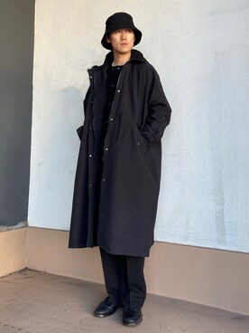 「Uiscel（ユイセル）のアイテム（モッズコート）」を使った、taiseiさん（メンズ・174cm）の冬コーディネート