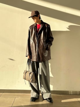 「SENSE OF PLACE by URBAN RESEARCH（センスオブプレイスバイアーバンリサーチ）のFLスクエアボストンバッグ（ボストンバッグ）」を使った、taiseiさん（メンズ・175cm）の秋コーディネート