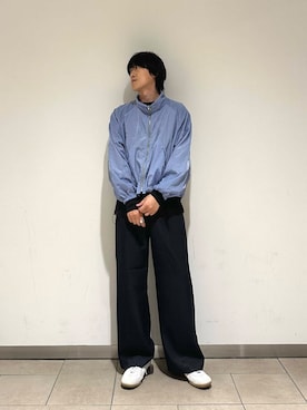 「アイテム（ナイロンジャケット）」を使った、taiseiさん（メンズ・175cm）の秋コーディネート