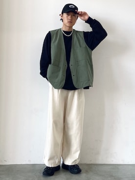 「Uiscel（ユイセル）のアイテム」を使った、taiseiさん（メンズ・174cm）の春コーディネート