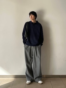 「SENSE OF PLACE by URBAN RESEARCH（センスオブプレイスバイアーバンリサーチ）のFLスクエアボストンバッグ（ボストンバッグ）」を使った、taiseiさん（メンズ・175cm）の冬コーディネート