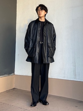 「タックイン」｜「アイテム（カバーオール）」を使った、taiseiさん（メンズ・174cm）の秋コーディネート