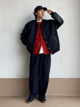 「SENSE OF PLACE by URBAN RESEARCH（センスオブプレイスバイアーバンリサーチ）のアイテム（スタジャン）」を使った、taiseiさん（メンズ・174cm）の秋コーディネート