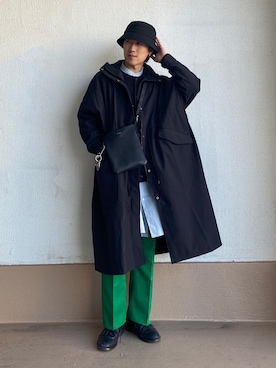 「Uiscel（ユイセル）のアイテム（モッズコート）」を使った、taiseiさん（メンズ・174cm）の冬コーディネート