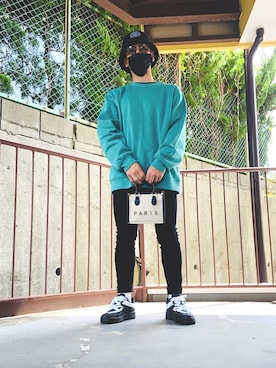 「カスタム」｜「アイテム（スウェット）」を使った、little1984さん（メンズ・168cm）の春コーディネート