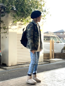 「TODAYFUL（トゥデイフル）のアイテム（ハンチング/ベレー帽）」を使った、いく☆さん（レディース・153cm）の春コーディネート