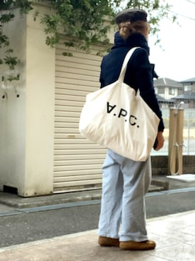 「Pコート」｜「アイテム（キャスケット）」を使った、いく☆さん（レディース・153cm）の冬コーディネート