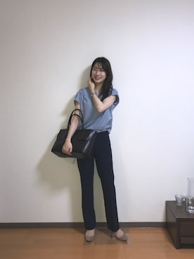 「theory（セオリー）のアイテム（パンツ）」を使った、choeさん（レディース・163cm）の秋コーディネート
