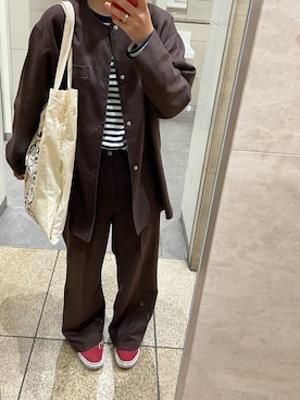 「IDEE（イデー）のアイテム（バッグ）」を使った、Ysmさん（レディース・157cm）の春コーディネート