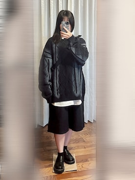 「Eclat one（エクラワン）のアイテム」を使った、なこさん（レディース・158cm）の秋コーディネート