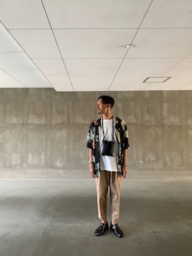 「DANTON（ダントン）のアイテム（チノパンツ）」を使った、uさん（メンズ・168cm）の秋コーディネート