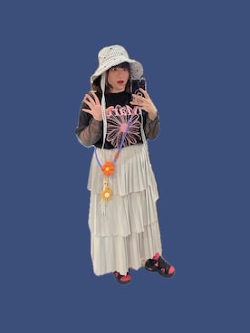 「14+（イチヨンプラス）のアイテム」を使った、みんさん（レディース・155cm）の春コーディネート
