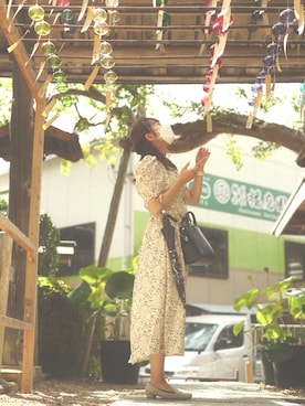 Grl グレイル の 花柄バックリボンvネックワンピース ワンピース Wear