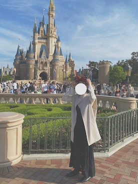 「hinari（ヒナリ）のノーカラージレ（ベスト、ホワイト系）」を使った、ﾋﾟｰﾉさん（レディース・155cm）の春コーディネート