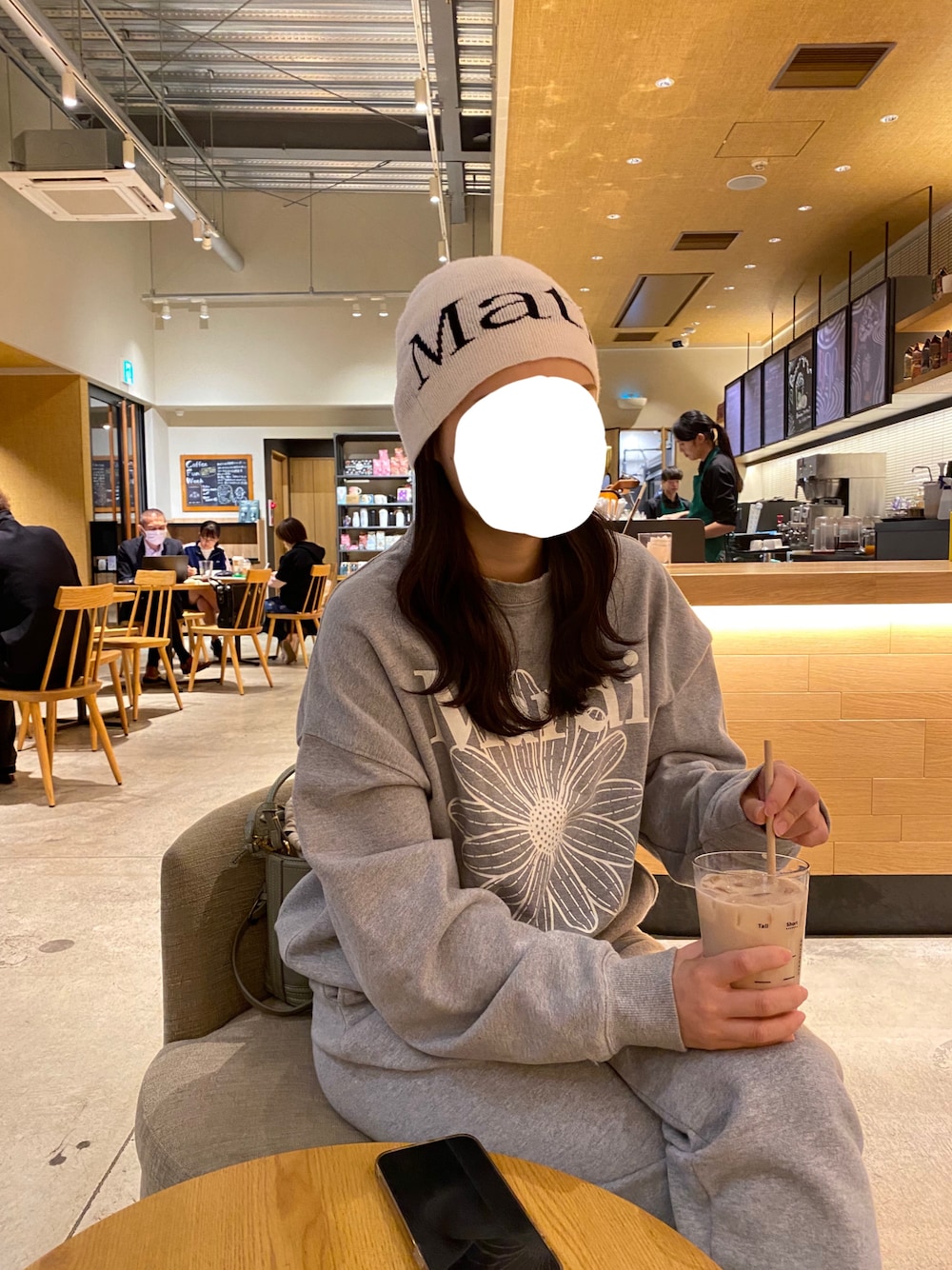 Matin Kim ビーニー グレー（Ruka｜matin kimのニットキャップ