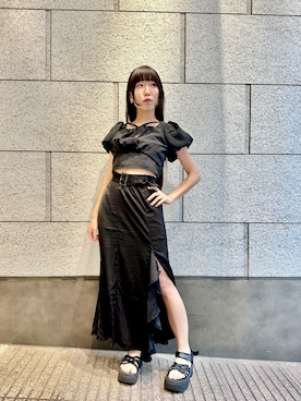 「ホーンテッドマンション」｜小鳥りここさん（レディース・159cm）の秋コーディネート