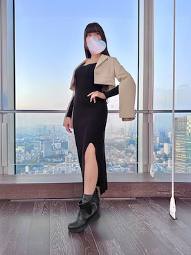 「RESEXXY」｜「アイテム（ジャケット/アウター）」を使った、小鳥りここさん（レディース・159cm）の秋コーディネート