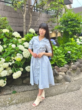 「TITTY&CO.（ティティーアンドコー）のアイテム」を使った、小鳥りここさん（レディース・159cm）の夏コーディネート