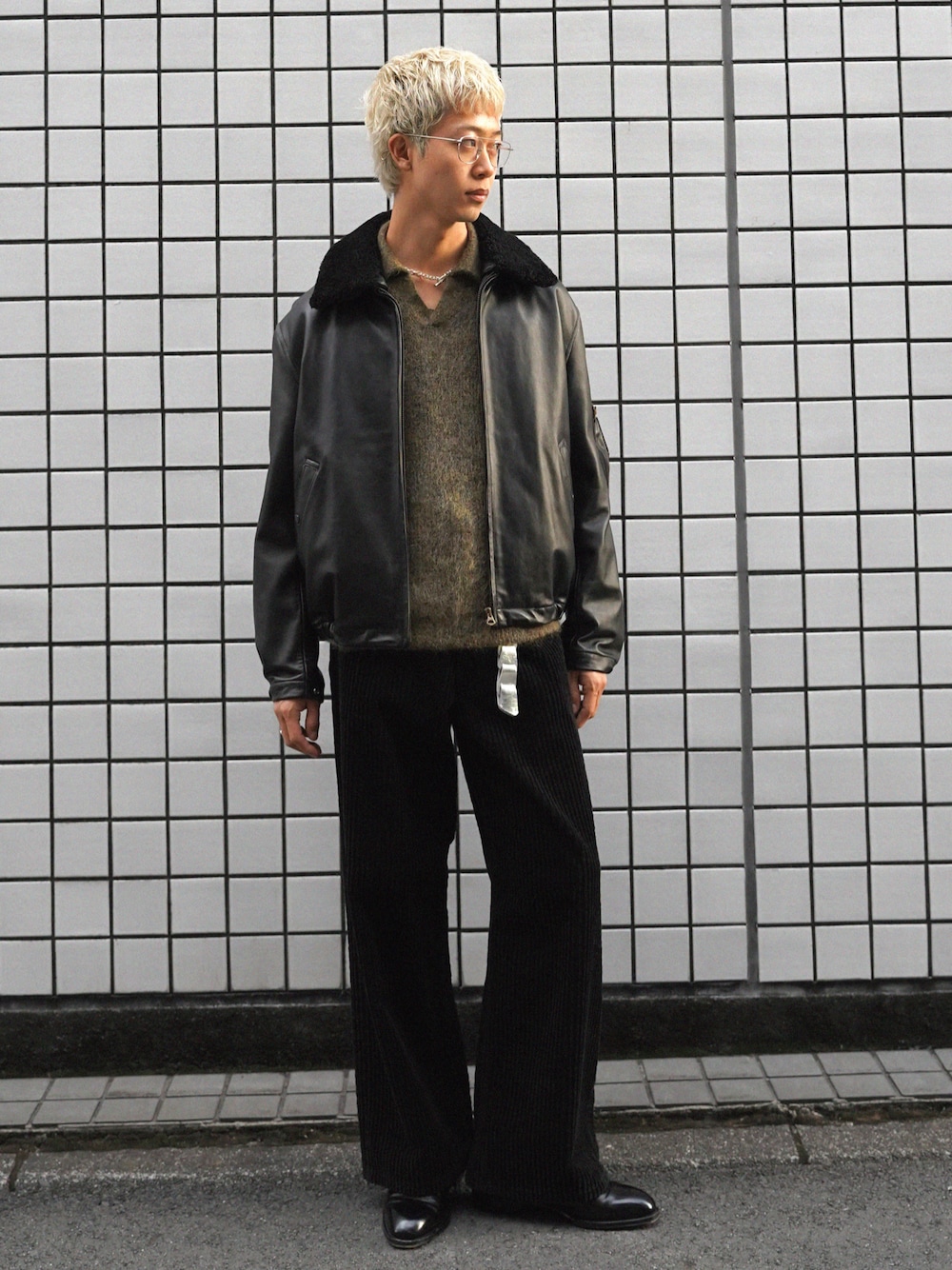 LIDNM（リドム）の「French Pilot Leather Jacket（ブルゾン）」 - WEAR