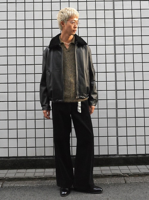 LIDNM（リドム）の「French Pilot Leather Jacket（ブルゾン）」 - WEAR