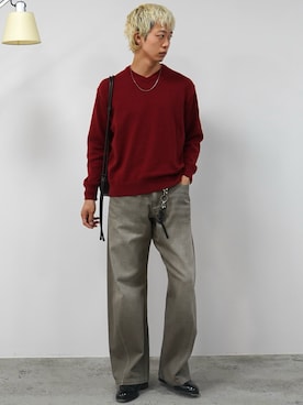 「アイテム（イヤリング）」を使った、たき さん（メンズ・170cm）の秋コーディネート