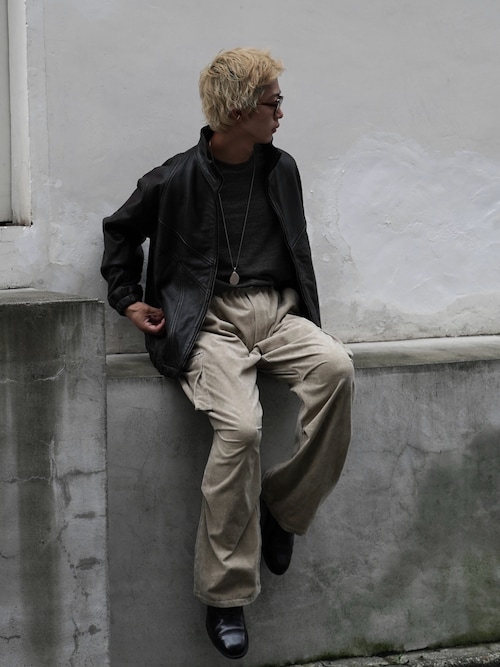 LIDNM（リドム）の「FADED SHEEP SKIN TRACK JACKET（ライダース