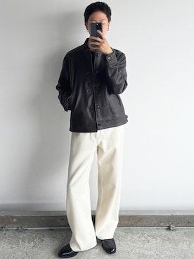 「LIDNM（リドム）のアイテム（ジャケット/アウター、ブラウン系）」を使った、たき さん（メンズ・170cm）の秋コーディネート