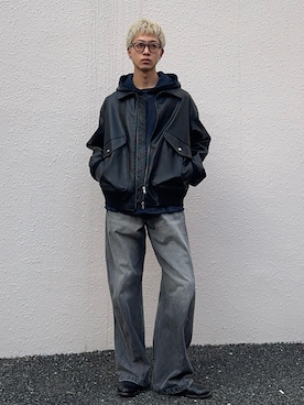 「アイテム（イヤリング）」を使った、たき さん（メンズ・170cm）の秋コーディネート