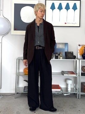 「アイテム（イヤリング）」を使った、たき さん（メンズ・170cm）の秋コーディネート