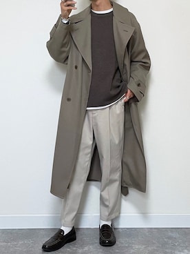 「WYM LIDNM（ウィム バイ リドム）のMILANO RIB HEAVY WEIGHT PO KNIT（ニット/セーター）」を使った、たき さん（メンズ・170cm）の秋コーディネート