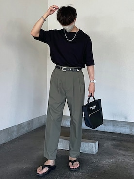 「RUUBON（ルーボン）のアイテム（その他パンツ）」を使った、たき さん（メンズ・170cm）の夏コーディネート