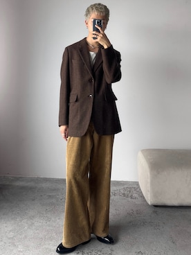 「アイテム（テーラードジャケット）」を使った、たき さん（メンズ・170cm・20代）の秋コーディネート